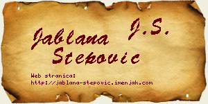 Jablana Stepović vizit kartica
